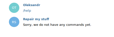 first test of bot help command