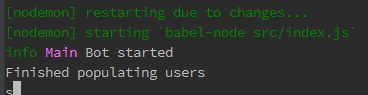 telegram bot start console