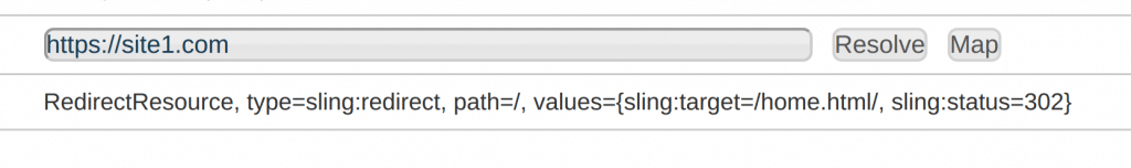 aem resource resolving site1 test