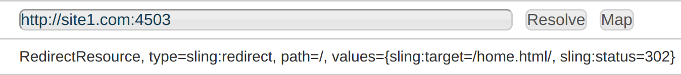 aem resource mapping no dispatcher host test